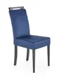 Кухонний стілець HALMAR CLARION 2 чорний/темно-синій фото