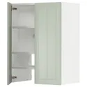IKEA METOD МЕТОД, навесной шкаф д / вытяжки / полка / дверь, белый / светло-зеленый, 60x80 см 595.045.41 фото thumb №1