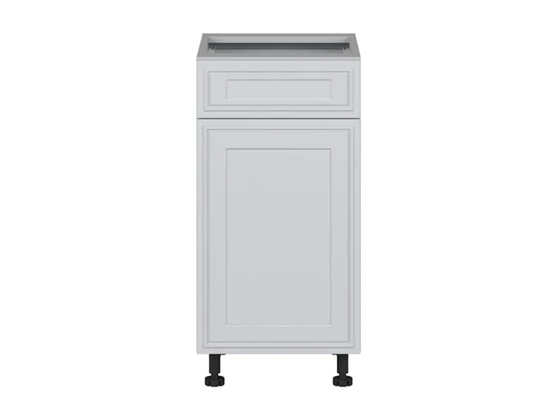 BRW Нижний кухонный шкаф Верди 40 см правый с ящиком с плавным закрытием светло-серый матовый, греноловый серый/светло-серый матовый FL_D1S_40/82_P/STB-SZG/JSZM фото №1