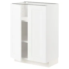 IKEA METOD МЕТОД, підлогова шафа з полицями / 2 дверцят, білий Енкопінг / білий імітація дерева, 60x37 см 594.733.75 фото