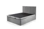 Кровать двуспальная с подъемным механизмом HALMAR ASENTO 160x200 см серая фото
