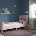 IKEA BUSUNGE БУСУНГЕ, розсувне ліжко, блідо-рожевий, 80x200 см 902.290.17 фото thumb №3