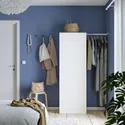 IKEA PLATSA ПЛАТСА, гардероб із 1 дверцятами, білий / ФОННЕС білий, 90-107x42x181 см 394.253.66 фото thumb №2