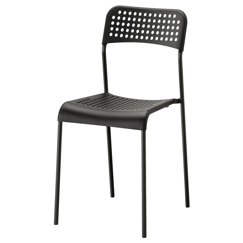 IKEA MELLTORP МЕЛЬТОРП / ADDE АДДЕ, стіл+4 стільці, білий / чорний, 125 см 791.614.86 фото №5