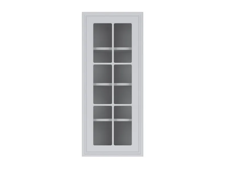 BRW Верхний кухонный шкаф Верди 40 см левый с дисплеем светло-серый матовый, греноловый серый/светло-серый матовый FL_G_40/95_LV-SZG/JSZM фото №1