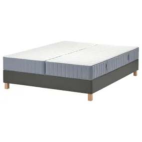 IKEA LYNGÖR ЛЮНГЕР, диван-ліжко, Валевог твердий/середньо твердий/світло-блакитний темно-сірий, 180x200 см 395.518.78 фото