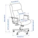 IKEA MALM / MILLBERGET МАЛЬМ / МИЛЛБЕРГЕТ / BILLY / OXBERG БИЛЛИ / ОКСБЕРГ, стол и комбинация для хранения, и вращающийся стул белый / бежевый 794.363.77 фото thumb №5