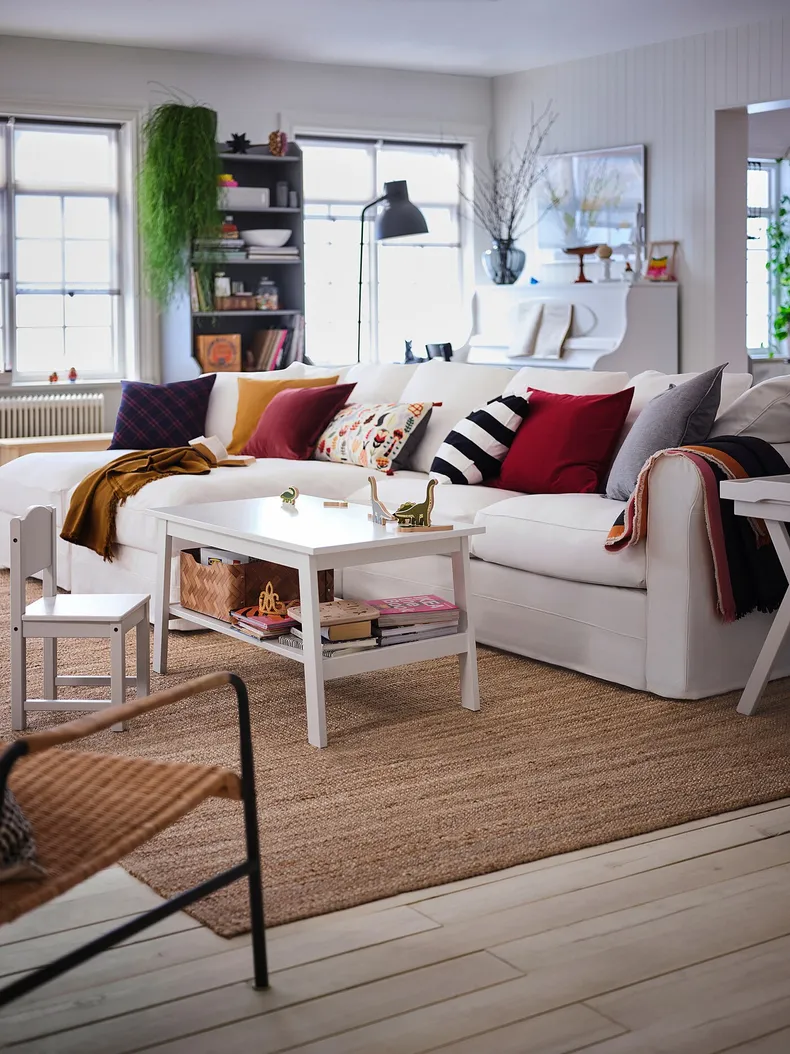 IKEA GRÖNLID ГРЁНЛИД, 4-местный диван с козетками, Инсерос белый 494.071.40 фото №2