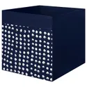 IKEA DRÖNA ДРЁНА, коробка, темно-синий / белый, 33x38x33 см 005.665.45 фото thumb №1