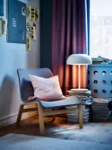 IKEA NOLMYRA НОЛЬМИРА, кресло, березовый шпон / серый 102.335.32 фото thumb №2