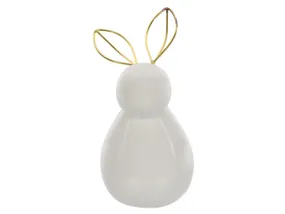 BRW Декоративна фігурка BRW Кролик, кераміка, біло-золотий 085415 фото