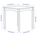 IKEA HAUGA / HAUGA, стол и 2 стула, белый/белый, 74x74 см 995.748.53 фото thumb №6