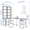 IKEA ENHET ЭНХЕТ, угловая кухня, белый / имит. дуб 393.380.72 фото thumb №3