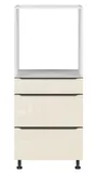 BRW Кухонный шкаф для духовки Sole L6 60 см с ящиками магнолия жемчуг, альпийский белый/жемчуг магнолии FM_DPS_60/143_2SMB/SMB-BAL/MAPE фото