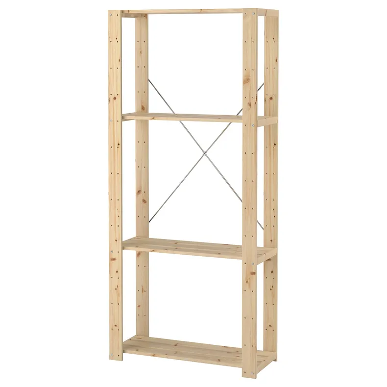 IKEA HEJNE ХЕЙНЕ, 1 секція, деревина хвойних порід, 78x31x171 см 390.314.11 фото №1