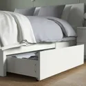 IKEA MALM МАЛЬМ, каркас кровати с 4 ящиками, белый / Лонсет, 140x200 см 690.192.24 фото thumb №7