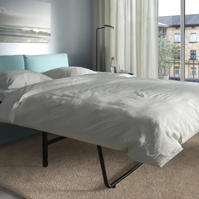 IKEA VIMLE ВІМЛЕ, 3-місний диван-ліжко, з широкими підлокітниками / САКСЕМАРА світло-синій 395.372.36 фото №5