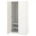 IKEA PAX ПАКС / GRIMO ГРІМО, гардероб, білий / білий, 100x60x201 см 994.968.55 фото thumb №1
