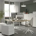 IKEA MITTZON МИТТЗОН, письменный стол, окл береза / белый, 120x80 см 995.260.46 фото thumb №5