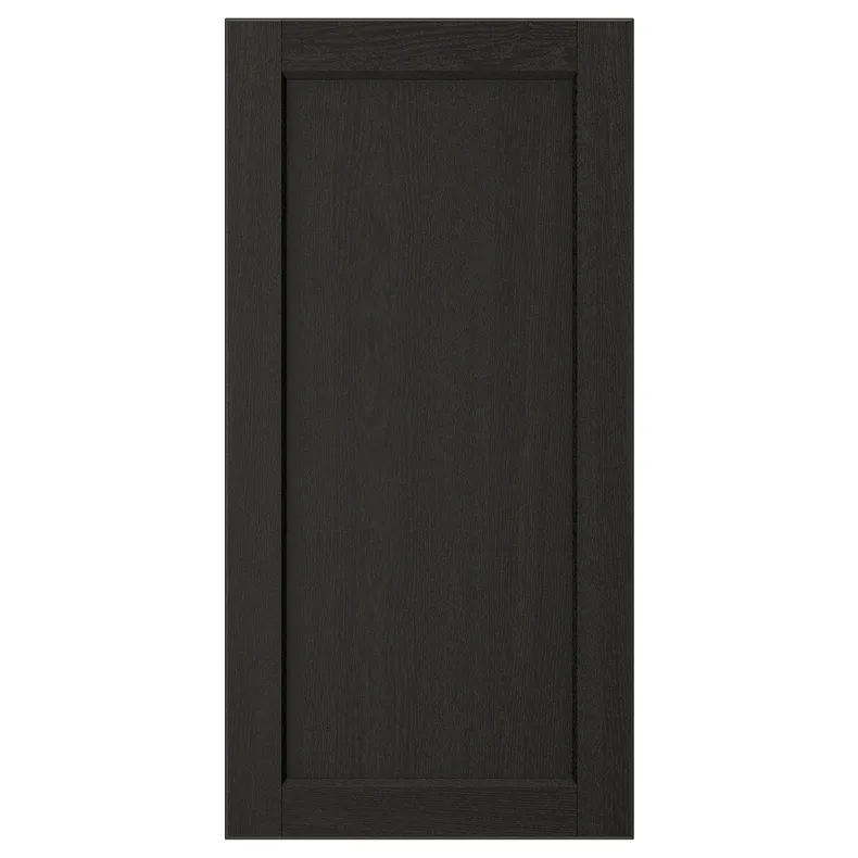 IKEA LERHYTTAN ЛЕРХЮТТАН, дверцята, чорна морилка, 40x80 см 003.560.57 фото №1