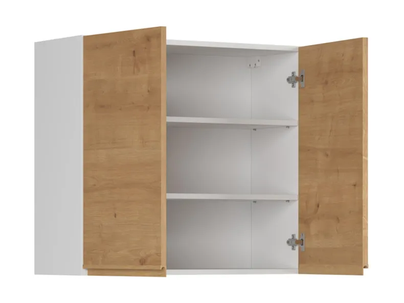 BRW Двухдверный верхний кухонный шкаф Sole 80 см дуб арлингтон, альпийский белый/арлингтонский дуб FH_G_80/72_L/P-BAL/DAANO фото №3