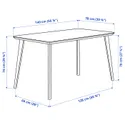 IKEA LISABO ЛІСАБО / LISABO ЛІСАБО, стіл+4 стільці, шпон з ясена / ясена, 140x78 см 493.855.29 фото thumb №6