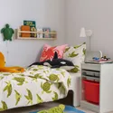 IKEA BLÅVINGAD БЛОВІНГАД, підковдра та наволочка, орнамент черепаха зелений/білий, 150x200/50x60 см 305.210.94 фото thumb №3