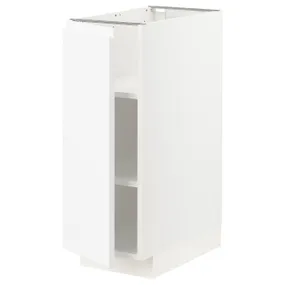 IKEA METOD МЕТОД, напольный шкаф с полками, белый / Воксторп матовый белый, 30x60 см 894.566.33 фото