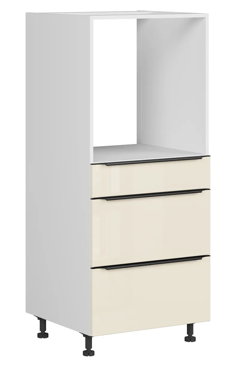 BRW Sole L6 60 см кухонна шафа для духової шафи з висувними ящиками магнолія перлина, альпійський білий/магнолія перламутровий FM_DPS_60/143_2SMB/SMB-BAL/MAPE фото №2