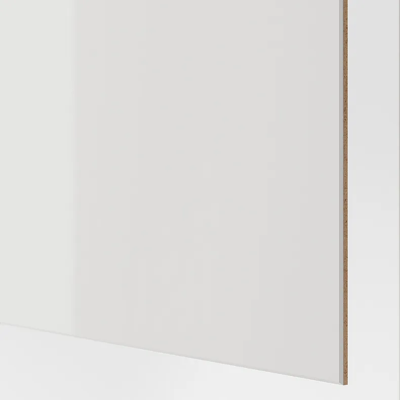 IKEA HOKKSUND ХОККСУНД, 4 панелі для рами розсувних дверцят, глянцевий світло-сірий, 100x236 см 003.823.44 фото №3