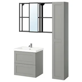 IKEA ENHET ЕНХЕТ, ванна, антрацитовий / сірий каркас, 64x43x65 см 695.475.78 фото
