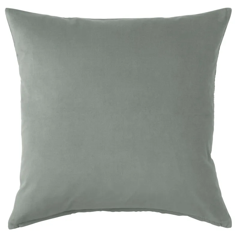 IKEA SANELA САНЕЛА, чохол на подушку, сіро-зелений, 50x50 см 705.074.06 фото №1