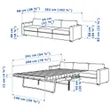 IKEA VIMLE ВІМЛЕ, 3-місний диван-ліжко, ХАЛЛАРП бежевий 095.370.54 фото thumb №9