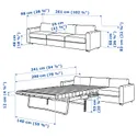 IKEA VIMLE ВИМЛЕ, 3-местный диван-кровать, Hallarp бежевый 095.370.54 фото thumb №9