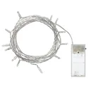 IKEA LEDFYR ЛЕДФЮР, LED гірлянда, 12 ламп, внутрішній / батарейний сріблястий 304.210.23 фото thumb №1