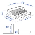 IKEA BRIMNES БРИМНЭС, каркас кровати-кушетки с 2 ящиками, белый, 80x200 см 002.287.05 фото thumb №8