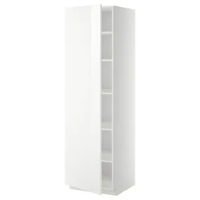 IKEA METOD МЕТОД, висока шафа із полицями, білий / РІНГХУЛЬТ білий, 60x60x200 см 094.576.98 фото