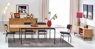Кухонний стіл HALMAR SMART 170-250x100 см дуб натуральний/чорний фото №16