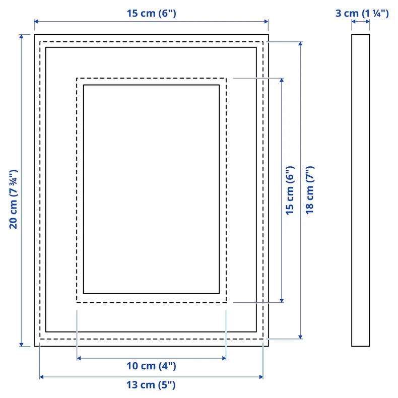 IKEA RÖDALM РЁДАЛЬМ, рама, черный, 13x18 см 105.488.67 фото №7