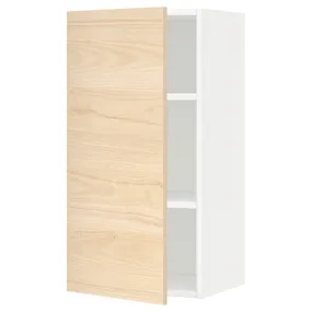 IKEA METOD МЕТОД, навесной шкаф с полками, белый / аскерсундский узор светлый ясень, 40x80 см 894.567.27 фото