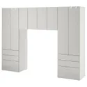 IKEA SMÅSTAD СМОСТАД / PLATSA ПЛАТСА, комбинация д / хранения, белый / серый, 240x42x181 см 094.290.16 фото thumb №1