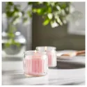 IKEA LUGNARE ЛУГНАРЕ, ароматическая свеча в стакане, жасмин/розовый, 12 часов. 705.714.83 фото thumb №3