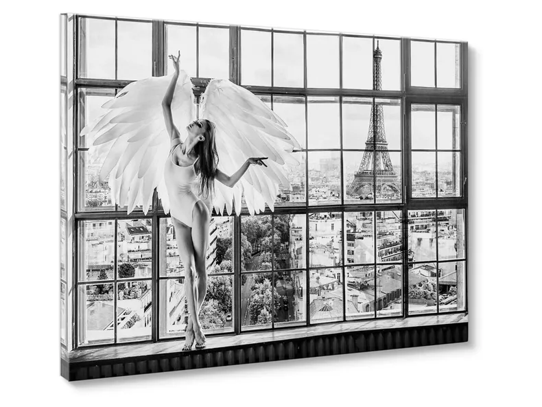 BRW картина на полотні Вікно Париж 70х100 см 093126 фото №1