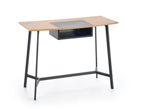 Письмовий стіл HALMAR B41, 100x50 см дуб золотий, чорний фото
