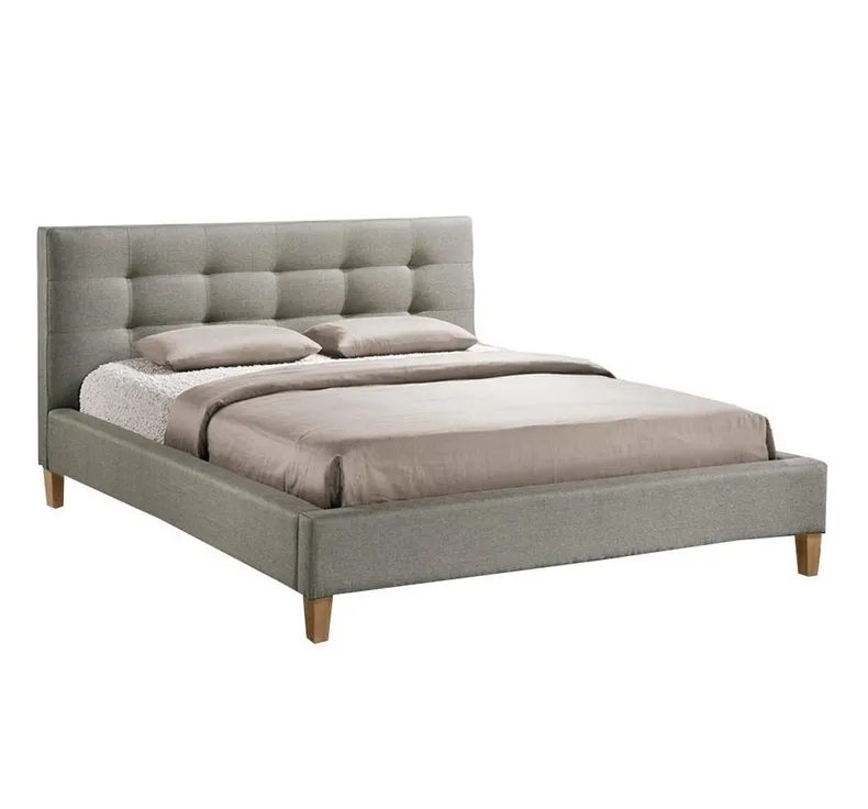 Кровать двуспальная SIGNAL TEXAS, ткань - серый, 160x200 фото №1