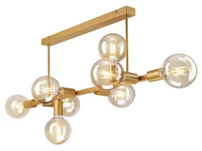 BRW 8-позиционный потолочный светильник Astrid в стальном золотом цвете 086100 фото