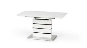 Кухонний стіл HALMAR NORD 140-180x80 см чорний, білий фото