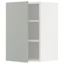 IKEA METOD МЕТОД, шафа навісна із полицями, білий / Хавсторп світло-сірий, 40x60 см 695.381.64 фото thumb №1