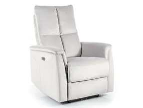 Кресло раскладное реклайнер SIGNAL Neptun Velvet, светло-серый фото
