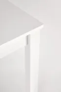Обідній стіл розкладний HALMAR GINO 100-135x60 см, стільниця - біла, ніжки - білі фото thumb №3
